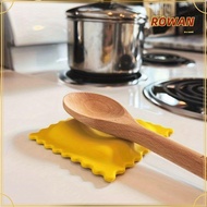 ROWANSG Spoon Rest, Ravioli-Shaped Biscuit-Shaped Kitchen Counter Mat, Unique Heat-Resistant Silicon