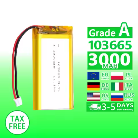 103665 3.7v 3000mAh Lithium polymer Battery 105568 115570 6060100 656090 755590 Lipo Rechargeable ba