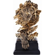 H&W Sandstone Lion - The King of Beasts - Statue Decoration for Home/Study/Living Room, Great Collec