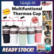 304 Stainless steel Thermos Macaron Vacuum Tumbler Cup Water bottle with straw 600ml 890ML