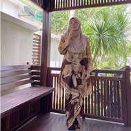 ✨JUWITA in brown✨ Batik lace with instant pario. Baju kurung viral &amp; trendy