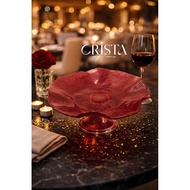 CRISTA HOME FOOT PLATE 29CM – HIGH QUALITY GLASS DECORATIVE TRAY |