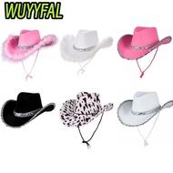 WUYYFAL Cowgirl Hat Cowboy Accessory Fashion Women Costume Party Sequin Sequin Cowgirl Hats