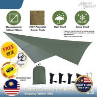 Outdoor Portable Multifunction Waterproof Sunscreen Canopy Tent Roof Tarpaulin Kanopi Khemah Kanvas Cover