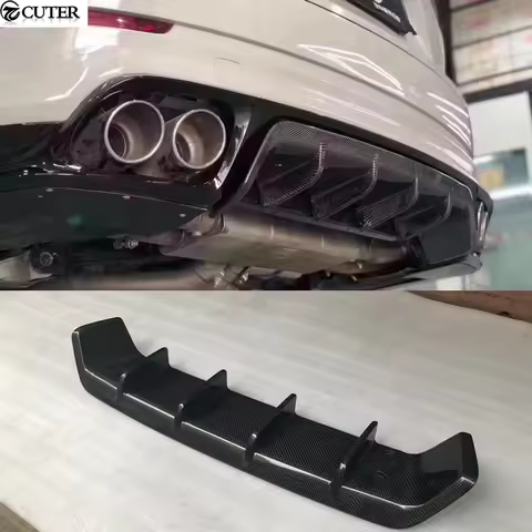 9ya Carbon Fiber Frp Rear Bumper Diffuser Rear Lip for Cayenne 9ya t Style Car Body Kit 2020