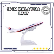 16CM MALAYSIA AIRLINES BOEING B747 SCALE 1:400 METAL AIRCRAFT REPLICA DIECAST COLLECTIBLE DISPLAY PL