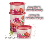 TUPPERWARE Peony Topper Set Stackable One Touch Lifetime Warranty Dry foods container keep crips