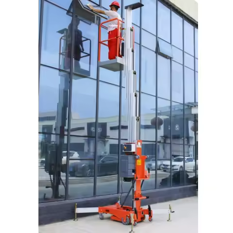 Customized China Hot Sale 4-14m Electric Ladder Vertical Mast Lift Portable Hydraulic Ladder Aluminu