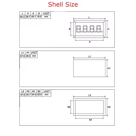 12V DC Modbus RTU LED Display Module for PLC HMI NODEMCU ESP32, RS485 Communication, 6 Bit ASCII