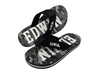 EDWIN Kids Slipper 40054 Black Khaki Camouflage Flip-Flops Size 30-35 Feet Length 18.5-22 cm