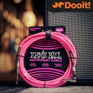 Ernie Ball Ernieball 6078 Braided Straight to Angle Instrument Cable Neon Pink Cable - 3 Meters 10FT