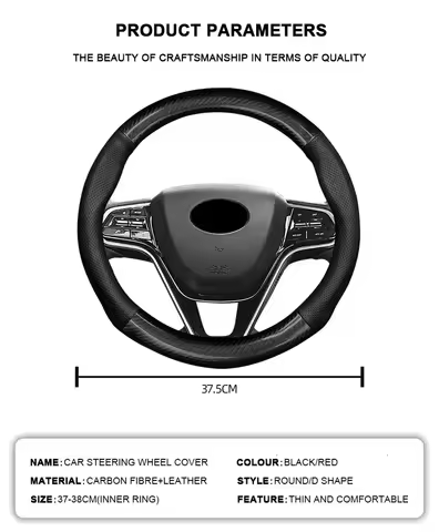 Car Carbon Fiber Leather Steering Wheel Cover For GWM HAVAL M2 M4 M6 H1 H2 H3 H5 H6 H7 H8 H9 H6S F5 