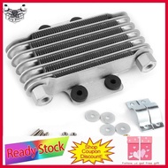 Sunnyhousess 6 Row Oil Cooler Engine Silver Motorcycle Universal