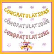 Happy Party Night 16 inches Congratulations Foil Balloon Set party decoration Letter set party Decor