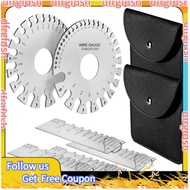 【D&F】8Pieces Wire Gauge Measuring Tool, Metal Gauge Thickness Tool, Sheet Thickness Gauge, Round Dua