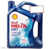 🚗🎁☑600039823 Shell Helix HX7 10W40 Semi Synthetic Engine Oil (4 liter) Hong Kong for Proton , Perodua , Toyota , Honda