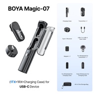BOYA Magic Transformable Wireless Microphone AI Noise Cancelling Mic Lapel Mic Mini Microphone for V