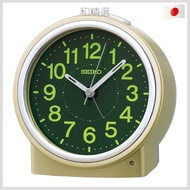 Seiko Clock Alarm Clock Desk Clock Automatic Illumination Analog Luminous Resin Dial Visible at Night Thin Gold Pearl 116×115×81mm KR518G