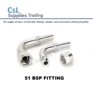 51 BSP 90' Type Elbow Pipe Thread Hydraulic Fitting