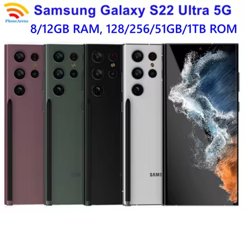 C Samsung Galaxy S22 Ultra 5G S908U S908U1 S908E S908B 6.8" 8/12GB RAM 128/256/512GB/1TB ROM Snapdra