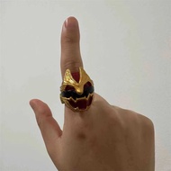 Three-Dimensional Punk Team Accessories < Wolf Head Beast Wolf Beast > Ring First Anime Merchandise 