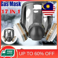 17 in 1 Full Face Gas Mask Respirator For 3M 6800 Facepiece Respirator Painting Spraying SS 60