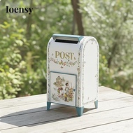 [Ioensy] Mailbox with Legs Vintage Vintage Themed Iron Mailbox Decorative Postal Box for Gardeners, 