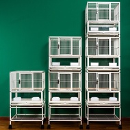 Spacious Bird Cage Large Size Parrot Cage Durable Frame With Storage Rack Bird Cage Accessories Incl