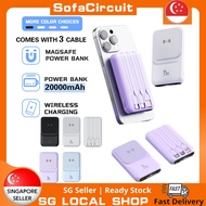 20000mAh Powerbank 120W Fast Charging Mini Power Bank With Cable&amp;LED igital Displal