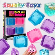 NeeDoh Nice Ice Baby Squishy Toys Portable Ice Cube Squeeze Toys Perfect Birthday Present for Friend