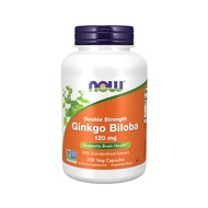 NOW Supplements, Ginkgo Biloba 120 mg, Double Strength, Non-GMO Project Verified, 200 Veg Capsules