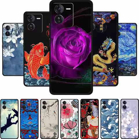 3D Emboss Case For Vivo iQOO Z9 x Phone Case Shockproof Black Silicone Soft Back Cover For Vivo iQOO