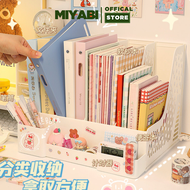 Giá tài liệu để bàn học 4 ngăn sticker - giá sách để bàn cao cấp - kệ đựng tài liệu văn phòng - MIYA