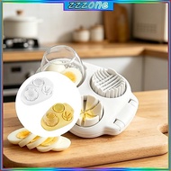 zzz 3 in 1 Egg Slicer Cutter for Hard Boiled Eggs and Century Eggs with Nonrust Steel Blade and Ergo