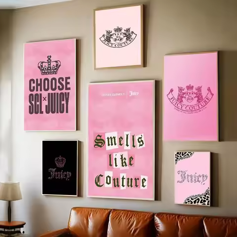 J-Juicy Cool C-Couture DIY Sticky Poster Whitepaper Prints Posters Artwork Vintage Decorative Painti