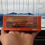 Inno64 Nissan Skyline GTR R34 R-Tune Metallic Orange