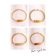 HK fashion jewelry 18k gold plated  pang  bata  stainless  bracelet  for  kids