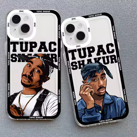 Rapper 2pac Singer Tupac Phone Case For iPhone 15 Pro Max 14 11 12Mini 13 SE20 7 8Plus X XS XR Shock