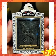 Kruba Krissana~2557最新100%纯黑梦粉蝴蝶模佛牌~已包好龙牙黑白象牙白外壳