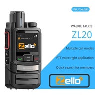 J46 Ruyage ZL20 Zello Walkie Talkie 4G Radio บลูทูธพร้อมกับซิมการ์ดระยะยาวแบบมืออาชีพที่มีประสิทธิภาพ Radio100km สองทาง