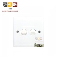 SIRIM APPROVED 2 GANG 1 WAY SWITCH SOCKET