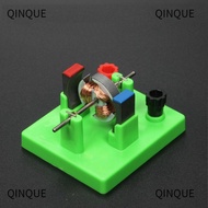 QINJUE DC Electrical Motor Model, Green ABS+Metal Physics Experiment Aids,  DIY Physics Science Toy 