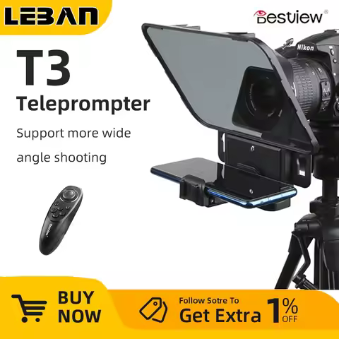 Bestview T3 Big Screen Prompter Professional Interview Teleprompter Anchorman Host for DSLR For iPad