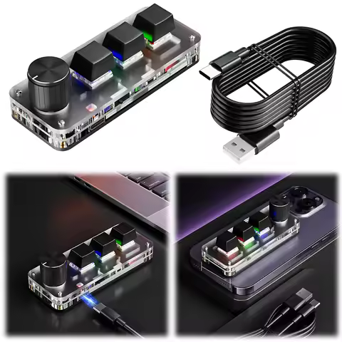 Mini Customized Mechanical Keyboard Bluetooth-Compatible Hot Swappable Wireless Shortcut Keyboard Ga