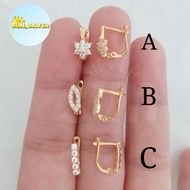 Sun silver 925 silver earrings, yellow markis, genuine 925 silver, yellow gold plated AG