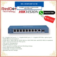 HIKVISION DS-3E0510P-E/M 8-Port Gigabit Unmanaged PoE Switch (Local SG Seller) #Reddot Technology#