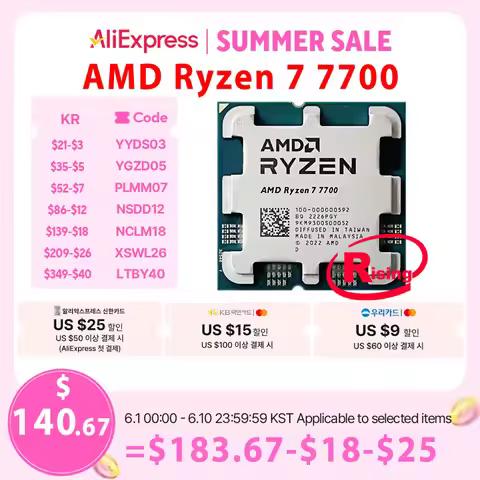 AMD Ryzen 7 7700 R7 7700 7000 Series 5.3GHz 8-Core 16-Thread L3=32MB