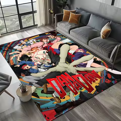 3D DAN DA DAN Anime Cartoon Carpet Rug for Living Room Bedroom Home Sofa Decoration,Kids Play Non-sl
