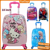 [24H]3D Cartoon 18 Inch Travel & School Trolley Kids Luggage BagPretend Play Cartoon Kids 16"/18" Lu