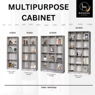 ALMARI KABINET 4 PETAK 8 PETAK 12 PETAK 15 PETAK / RAK BUKU/ BOOK SHELF MULTIPURPOSE CABINET 4 BOX 8